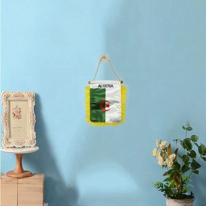 Drapeaux mini-guirlandes de voiture en gros Algérie, à suspendre à la fenêtre avec ventouse, impression numérique, matériaux satinés, usage automobile - Product Image 4