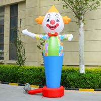 Longgang Publicité Personnalisée : Air Dancer Gonflable LED en Tissu Oxford, Thème Clown Anniversaire, avec Ventilateur Intégré, Résistant à l'Eau, Thème Dessin Animé