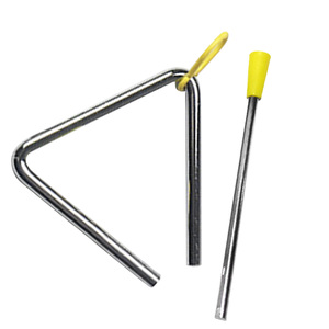 Triangle métallique avec marteau, instrument de <span class=keywords><strong>musique</strong></span> à percussion manuelle pour l'éducation et le divertissement des enfants, 4 pouces - Product Image 1
