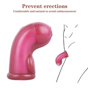 Silikon Dildos Sexspielzeug für Männer Scrotal Binding Männliche Keuschheit käfige verhindern Erektion Sex Produkte - Product Image 4