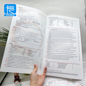 Bán buôn tùy chỉnh thiết kế không thấm nước khách sạn đám cưới đơn giấy PP PVC menu khách sạn nhà hàng menu - Product Image 6