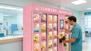 Distributeur automatique commercial de fleurs grand format, double couche de verre anti-buée, écran tactile en acier inoxydable, SDK de paiement multiple - Product Image 6