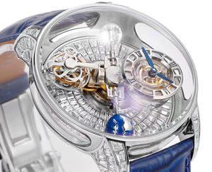 Un mouvement tourbillon intégral époustouflant de 47 mm de diamètre avec un tourbillon à double axe pour une montre mécanique pour homme - Product Image 3
