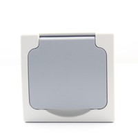 Interrupteur mural domestique YAKI, IP65, auto-réparable, blanc/gris, commande simple, double ouverture, fermeture rapide, pour le commerce extérieur