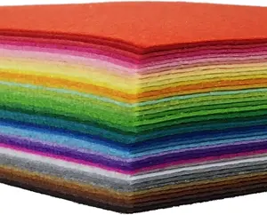 Feuille de tissu en feutre couleur assortie bricolage artisanat carrés non tissé 1mm d'épaisseur 100% polyester non tissé feutre matériel tissu rouleau feuille