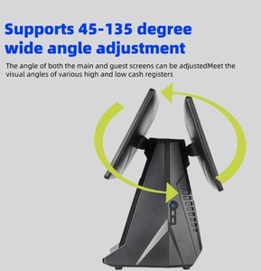 Système de caisse enregistreuse tout-en-un 15,6 pouces, système POS Android Windows, écran tactile capacitif double, machine de <span class=keywords><strong>facturation</strong></span> avec affichage client - Product Image 5
