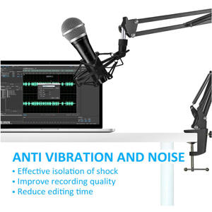 Clip de estudio de grabación de Metal a prueba de golpes de transferencia de cobre de 30mm soporte de micrófono de <span class=keywords><strong>araña</strong></span> soporte de micrófono de condensador y soporte - Product Image 5