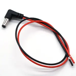 Connector Cable DC Power Jack Connector 90 Degree 5.5 2.1 Male Female Panel Plug Cable Wire Harness
