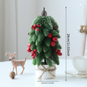 Mini <span class=keywords><strong>sapin</strong></span> de Noël de bureau, petite plante <span class=keywords><strong>en</strong></span> <span class=keywords><strong>pot</strong></span>, <span class=keywords><strong>sapin</strong></span> noble nordique, décoration de table de salon - Product Image 4