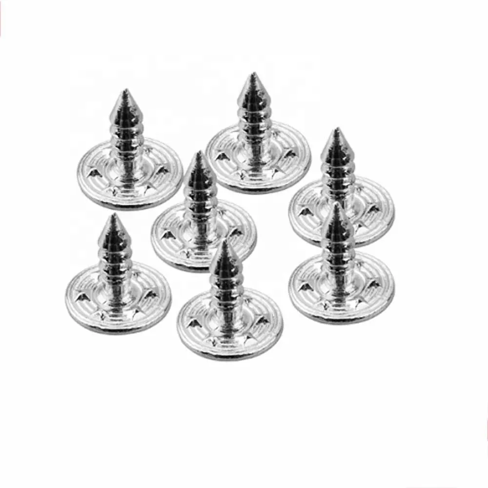 Logo personnalisé en métal tête ronde en aluminium Jeans bouton épingle à ongles pour Jeans bouton Rivet Tack bouton ongle