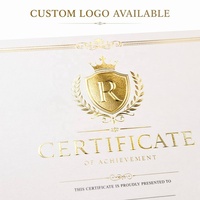 Certificado Personalizado Premium Tamaño A4 con Estampado en Relieve, Impresión de Certificados Profesional y Elegante para Premios