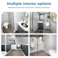 Remorque de toilettes mobiles robustes avec toilettes portables pour usage sanitaire commercial, événements en plein air et terrains de camping