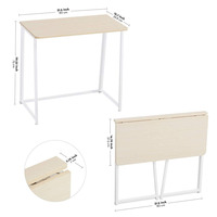 WDY Table pour ordinateur portable pliable peu encombrante poste de travail d'écriture petit bureau pliable bureau pliant