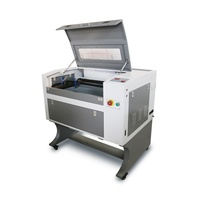 Machine de découpe et gravure laser CO2 mini 4060/570 économique 400x600mm haute précision avec système d'eau Ruida CNC AI pour contreplaqué/bois/MDF/caoutchouc/pierre