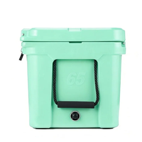 Glacière isotherme rotomoulée en PE de 65 L, étanche, écologique, pour stockage de glace sèche, réutilisable, conception anti-fuite pour l'extérieur
