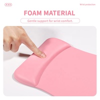 Repose-poignet ergonomique en mousse à mémoire de forme rose, en cuir, couleur personnalisée, pour clavier et souris de jeu, base en gel, tapis de jeu pour ordinateur, pour le bureau et la maison