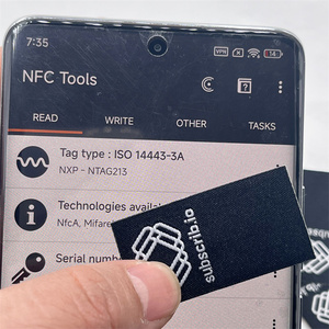 Etiquetas de Ropa con Logotipo NFC Personalizado, Etiquetas Tejidas Cosidas para Prendas, Etiquetas Plegables para Ropa - Product Image 6