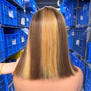 วิกผมบ๊อบบ๊อบผมแท้แบบสั้น10นิ้วผ้าลูกไม้2x6 P4 27<span class=keywords><strong>สี</strong></span><span class=keywords><strong>ไฮ</strong></span><span class=keywords><strong>ไล</strong></span>ต์ - Product Image 5