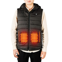 Herren USB-Beheizte Fleecejacke Elektrischer Körperwärmer mit Akku Winter-Heizweste