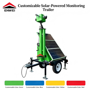 Remolques de CCTV con Energía Solar Móvil, Remolque de CCTV de Seguridad Solar Portátil para Monitoreo de Carreteras - Product Image 3