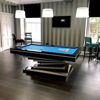 Billard rotatif haut de gamme en bois massif, design unique noir et blanc, personnalisable en usine, qualité tournoi, multifonctionnel pour la maison