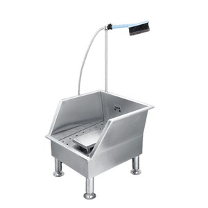 Koge Stainless Steel <b>Boot</b> Washing Basin With <b>Brush</b> And Drain Plate For Public Use - Product Image 4
