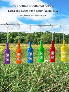 Cible de <span class=keywords><strong>tir</strong></span> en plastique réutilisable - Pack de 6 cibles d'entraînement colorées anti-rupture pour le <span class=keywords><strong>tir</strong></span> à l'arc, les jeux en plein air - Product Image 4