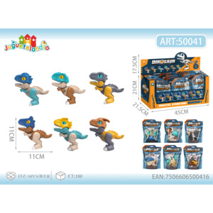 Assemblare il tema animale di plastica dello scheletro di dinosauro con personaggi congelati e tirannosauro Rex - Product Image 1