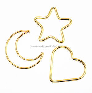 धातु ज्यामितीय आकार आधुनिक धातु फ्रेम स्टार चंद्रमा दिल के आकार पुष्पांजलि फ्रेम किनारी Dreamcatcher फ्रेम - Product Image 2