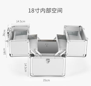 Caja de Medicina de doble apertura con cerradura de gran tamaño, caja de medicina multicapa familiar de gran capacidad al por mayor - Product Image 3