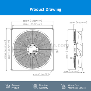 พัดลม Delta GTW091PUU23E กำลังไฟ 3.1 กิโลวัตต์ ประสิทธิภาพสูง พร้อมมอเตอร์ EC ประหยัดพลังงาน ขนาดกะทัดรัด สำหรับระบบระบายอากาศ HVAC - Product Image 5
