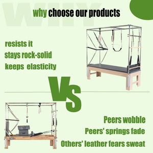 Деревянная кровать-реформер для пилатеса из дуба для тренировок всего тела, оборудование для пилатеса Cadillac - Product Image 2