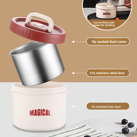 800ML Große Kapazität 316 Edelstahl Tragbarer Isolierter Lunchbehälter Set Thermische Bento-Box Mehrschichtige Lunchbox Mit Tasche