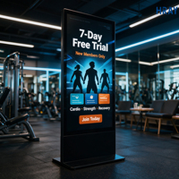 Écran d'affichage numérique HRAY 55 pouces Cy550 L01C 60Hz 8ms Temps de réponse, grand angle de vision pour supermarchés, restaurants, menus, publicités, OEM, ODM, personnalisé