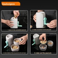 Nouvel appareil automatique pour décortiquer les cacahuètes - Pratique pour une utilisation à domicile, pour cacahuètes crues ou grillées, décortiqueur compact qui écale et élimine les coques en une seule opération