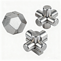Jeu de puzzle d'intelligence en métal CNC personnalisé pour adultes, avec logo personnalisé sur cube
