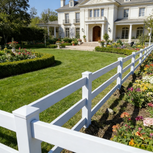 Valla de PVC de 3 Rieles para Caballos, Vinilo Blanco, 4.5 pies de Altura, Ecológica, Fácil de Montar, Gran Venta - Product Image 6