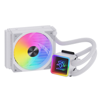 SNOWMAN Refroidisseur liquide pour processeur tout-en-un ARGB 120 mm, système de refroidissement par eau avec ventilateur PWM silencieux pour PC de bureau