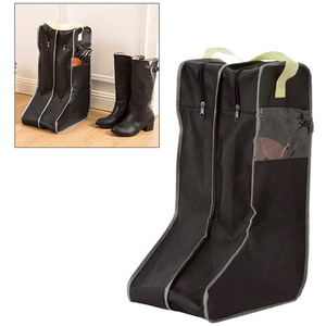 Bolsa de Almacenamiento para Botas, Negra y Beige, Organizador de Zapatos Portátil de Viaje, Funda Protectora Contra el Polvo para Botas y Zapatos - Product Image 3
