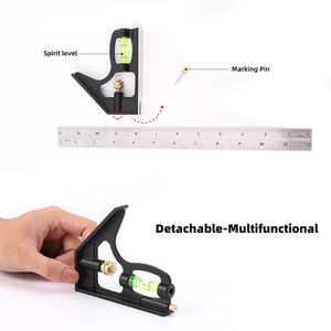 Outil de mise en page carré de vitesse en métal 7 pouces carré de charpentier carré avec mesure de règle d'angle en alliage de zinc de 12 pouces - Product Image 5