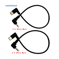 Câble audio USB C AUX de type C vers 2,5 mm mâle plaqué or à 90 degrés pour haut-parleur d'écouteurs de téléphone portable