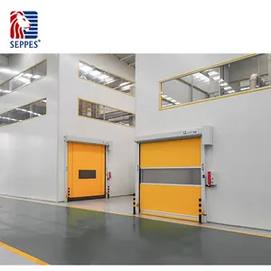 Porte moderne à grande vitesse en PVC la plus vendue avec obturateur rapide Surface finie à ouverture latérale coupe-vent pour ateliers