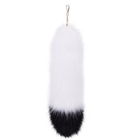 Mignon Faux renard Queue Fluffy Pendentif Voiture Porte-clés Pendentif Sac Pendentif Jeu de Rôle Costume Décoration