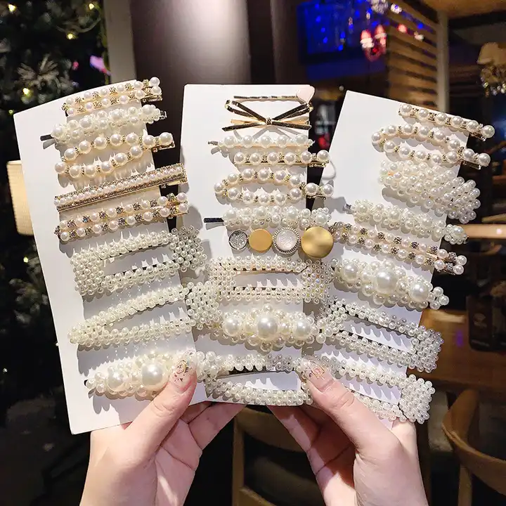 fashion korean pearl hair clips accessories