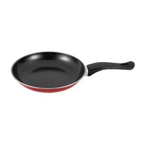 Ensemble de 5 ustensiles de cuisine antiadhésifs en acier au carbone OEM, couleur rouge, avec casseroles, poêles, faitouts et couvercles en verre, personnalisable avec logo, pour cuisine