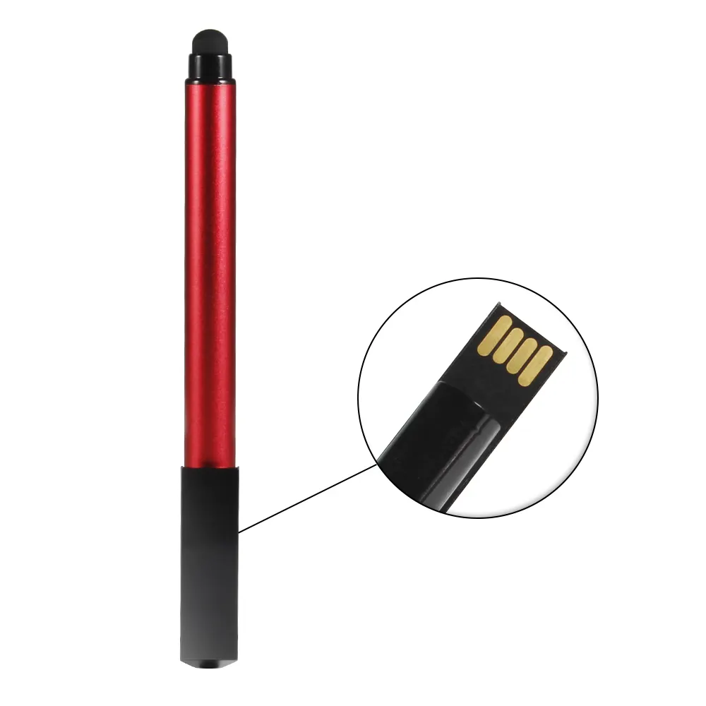 JASTER kostenlose Probe Promo Kugelschreiber Memory Stick 16GB 32GB 64GB Pen drive 16GB Metall USB-Flash-Laufwerke mit Touchscreen-Stift