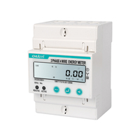 Compteur d'énergie intelligent triphasé 380V avec écran LCD, compteur mécanique, installation en saillie, communication RS485, classe 1.0