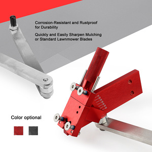 Lawnmower <b>Blade</b> <b>Sharpener</b> 15-45 Degree Adjustable Aluminum Alloy Manual For Standard <b>Blade</b> Red Color - Product Image 2