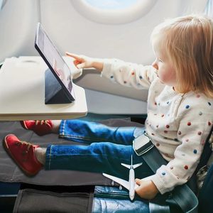 Extensor de asiento de avión portátil para niños pequeños, cama de viaje, esponja de nailon, soporte de carga de 12kg para niños de 12 a 23 meses - Product Image 3