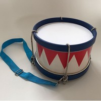 Tambourin pour enfants à double face de 8 pouces, instrument de percussion avec baguettes et sangle réglable, jouet musical pour enfants